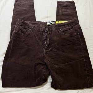 Indigo Rein Brown Corduroy Pants Sz 13 Juniors Stretch.
